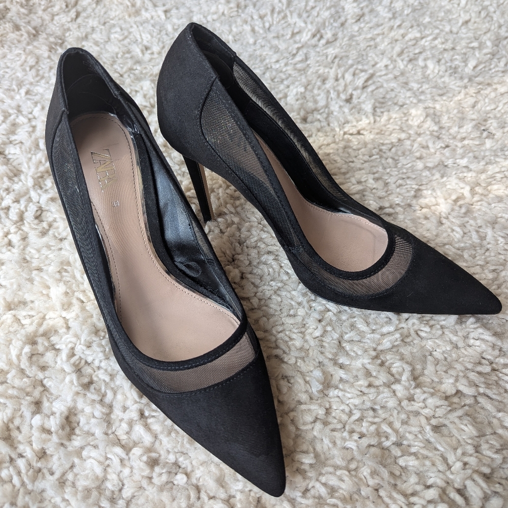 Zara Pointed Toe Stiletto Heels - EU 38
